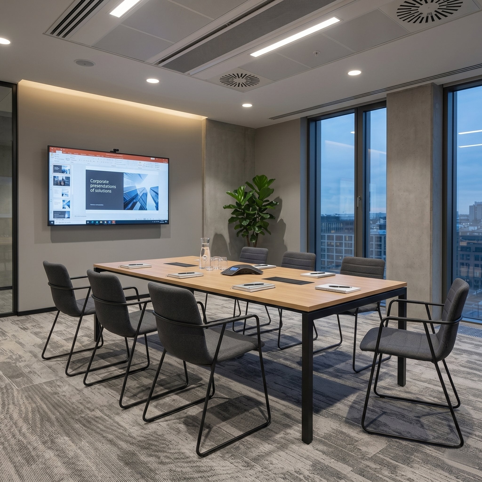 Temko Ofis Radikal Dikdörtgen Toplantı Masası modern toplantı odası