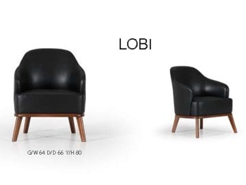 Lobi Ahşap Ayaklı Koltuk