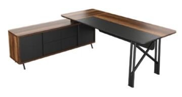 Exe-z 260’lık Sabit Etajerli Masa 30 mm Dx Color  Tablalı