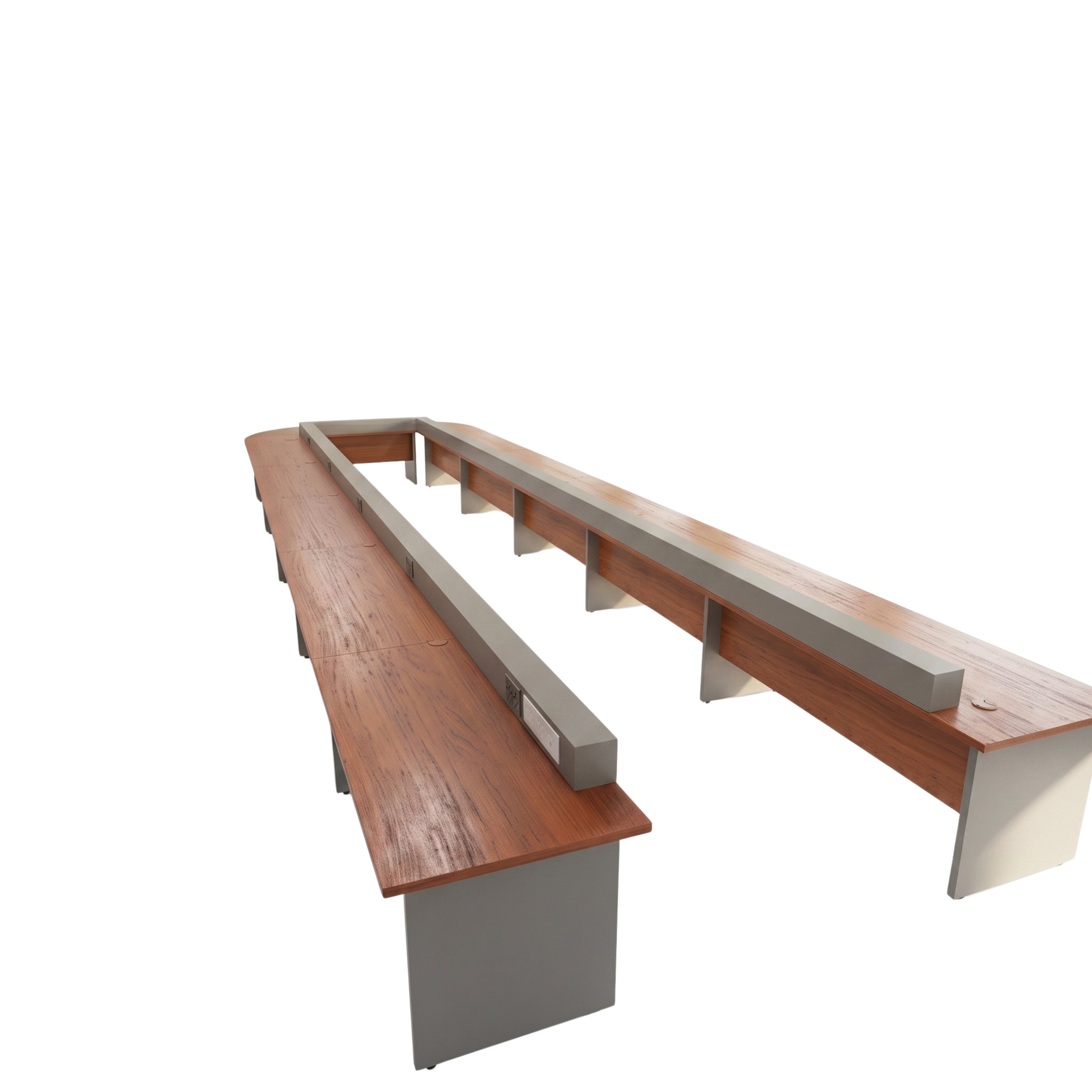 U Toplantı Masası 680x280cm 20 Kişilik