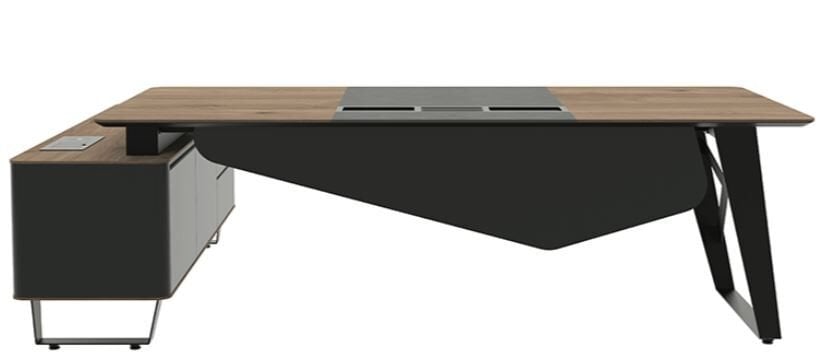 Smart 220’lik Sabit Etajerli Masa Derili  (Sağ) - 18+8mm Melamin Tablalı