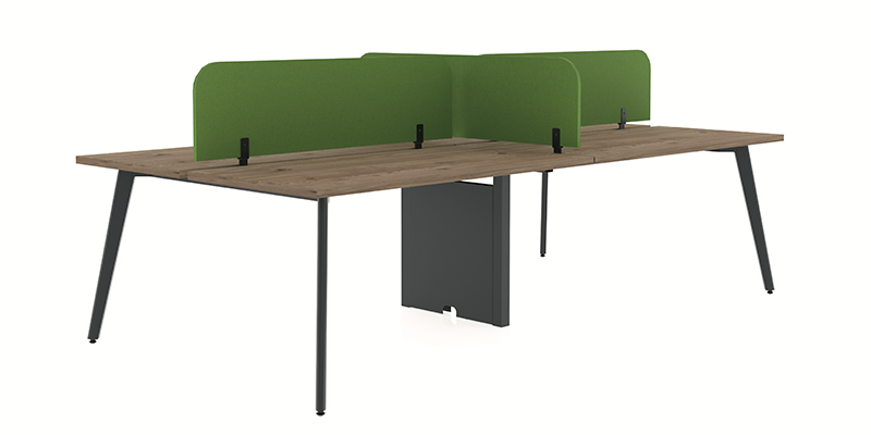 Iron 4'lü Workstation  (160x70 cm,18 mm Tablalı